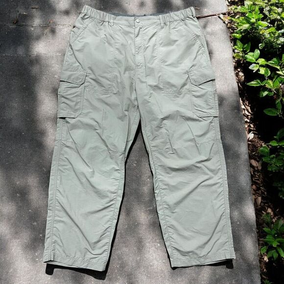 REI Outdoors Big & Tall Hiking Utility Cargo Nylon Pants Tan Brown Size XXL - Picture 1 of 8